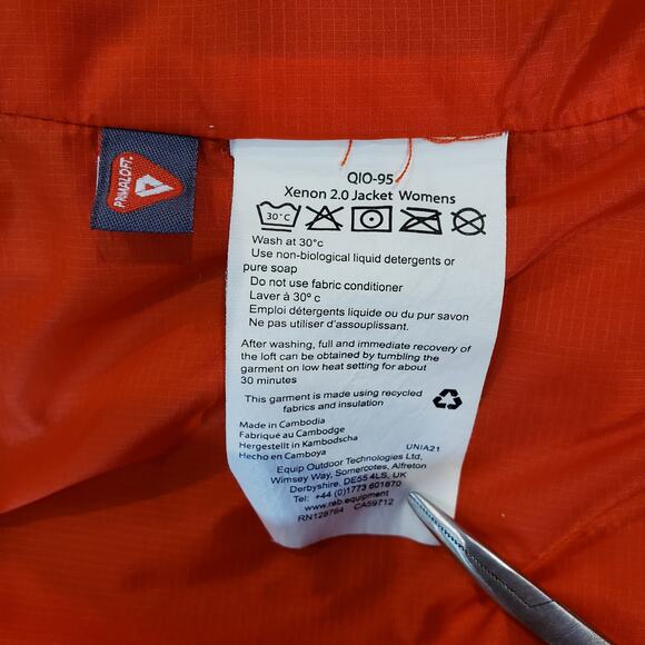 RAB Xenon 2.0 Puffer Jacket Primaloft Pertex Quantum Ripstop Wine Women's Large - Picture 6 of 16